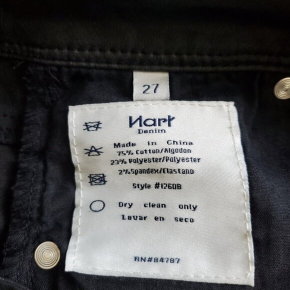 Nordstrom Hart Denim Metallic Black Pant Size 27 - Picture 5 of 5